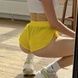 Шорти Twerk, Одяг для танців, Короткі шорти жіночі для тверку, шорти з боковими вирізами, вільні шорти короткі sh-yellow-xs фото 1