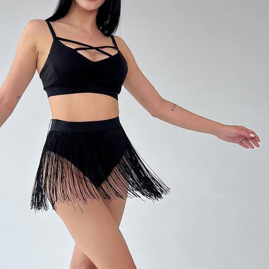 Спідниця з бахроми для танців Exot, Pole dance 30 см довжина, Одяг для танців полденс та екзот skirt фото